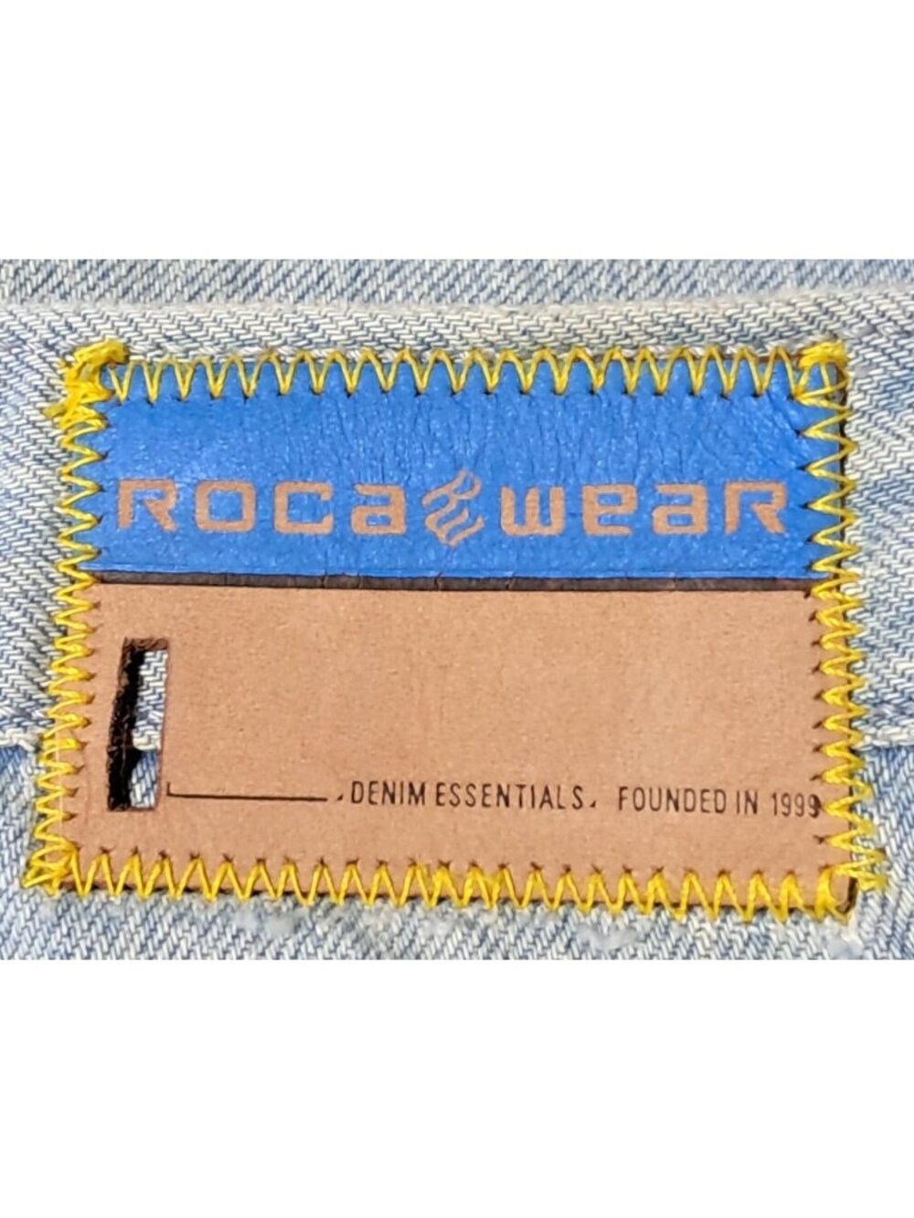 90s Y2k Rocawear Denim Jorts Shorts Mens Size 34 W Loose Fit Light Wash Jean Cot - Picture 2 of 11